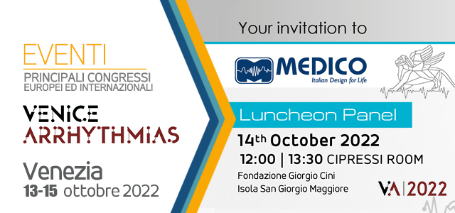 Congresso VENICE ARRHYTHMIAS 2022 – Venezia 13-15 ottobre 2022
